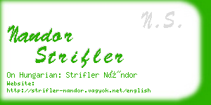 nandor strifler business card